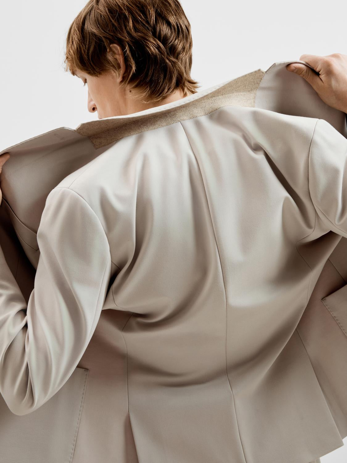 Delon Jersey Dressjakke Blazer - Oatmeal